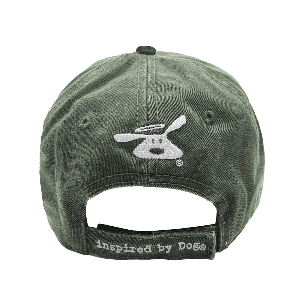 Mens Dog is Good Never Camp Alone Black Lab by Campfire Velcro Hat - Picture 2 of 2
